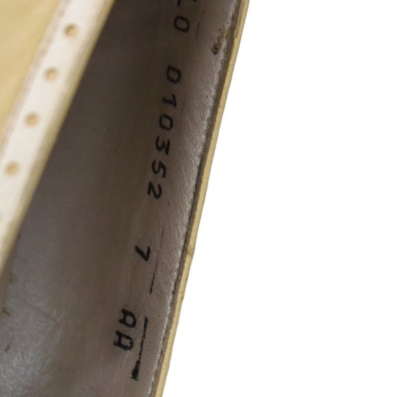 Cole Haan Studio Heels 7 AA Womens Beige Narrow Bow Front Block Heel Slip On - Picture 9 of 13